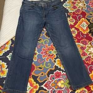 Duluth Trading Co. “Ballroom Double Flex Jeans”